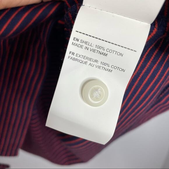 UNTUCKit Axios Burgundy Striped Polo Shirt Short Sleeve Medium Casual - Picture 8 of 8